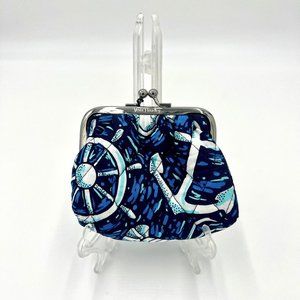 NWT - Vera Bradley Kiss Lock Coin Purse in Shore Enough